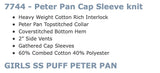 * Girls Feminine Cut Knit Peter Pan Collar Polo