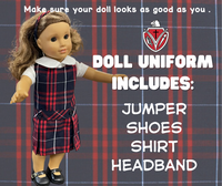 Official School Plaid Doll Uniform Set