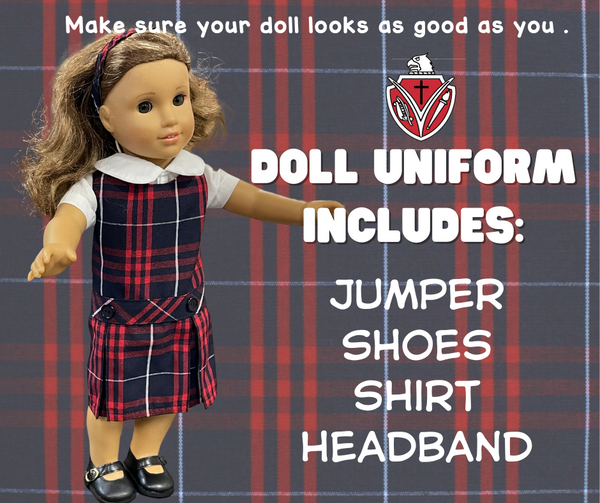 Official School Plaid Doll Uniform Set